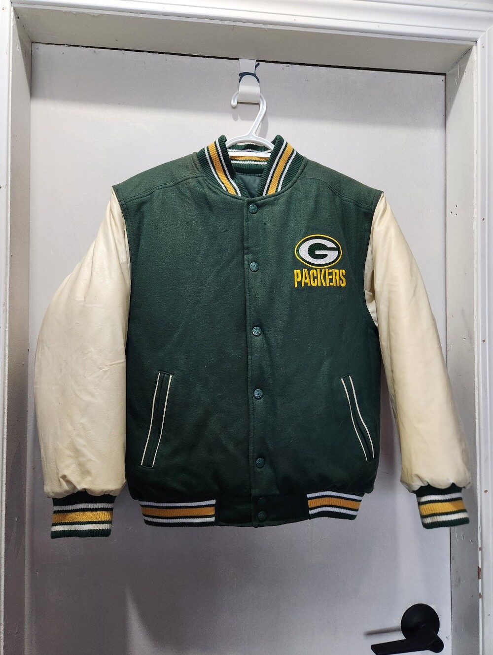 Vintage Green Bay Packers Reversible NFL Jacket Mighty Mac Youth Size